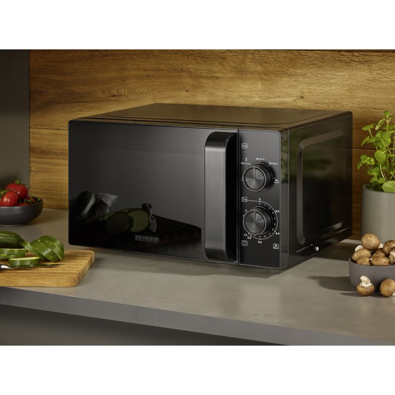 SEVERIN microwave MW 7790 S-Wave Solo, 700 Watt, 20 litres, black